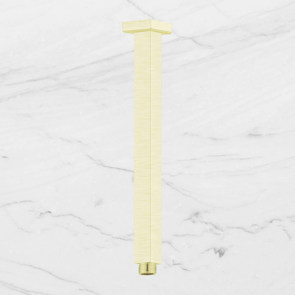 Nero Square Ceiling Arm 300mm Brushed Gold - Image 2