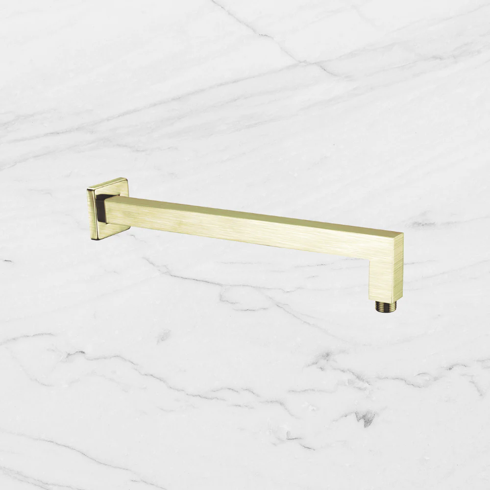 Nero Square Shower Arm Brushed Gold - Image 2