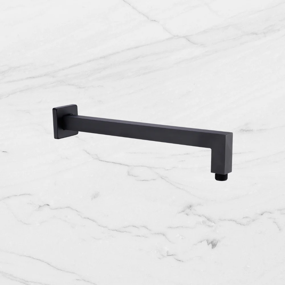 Nero Square Shower Arm Matte Black - Image 2