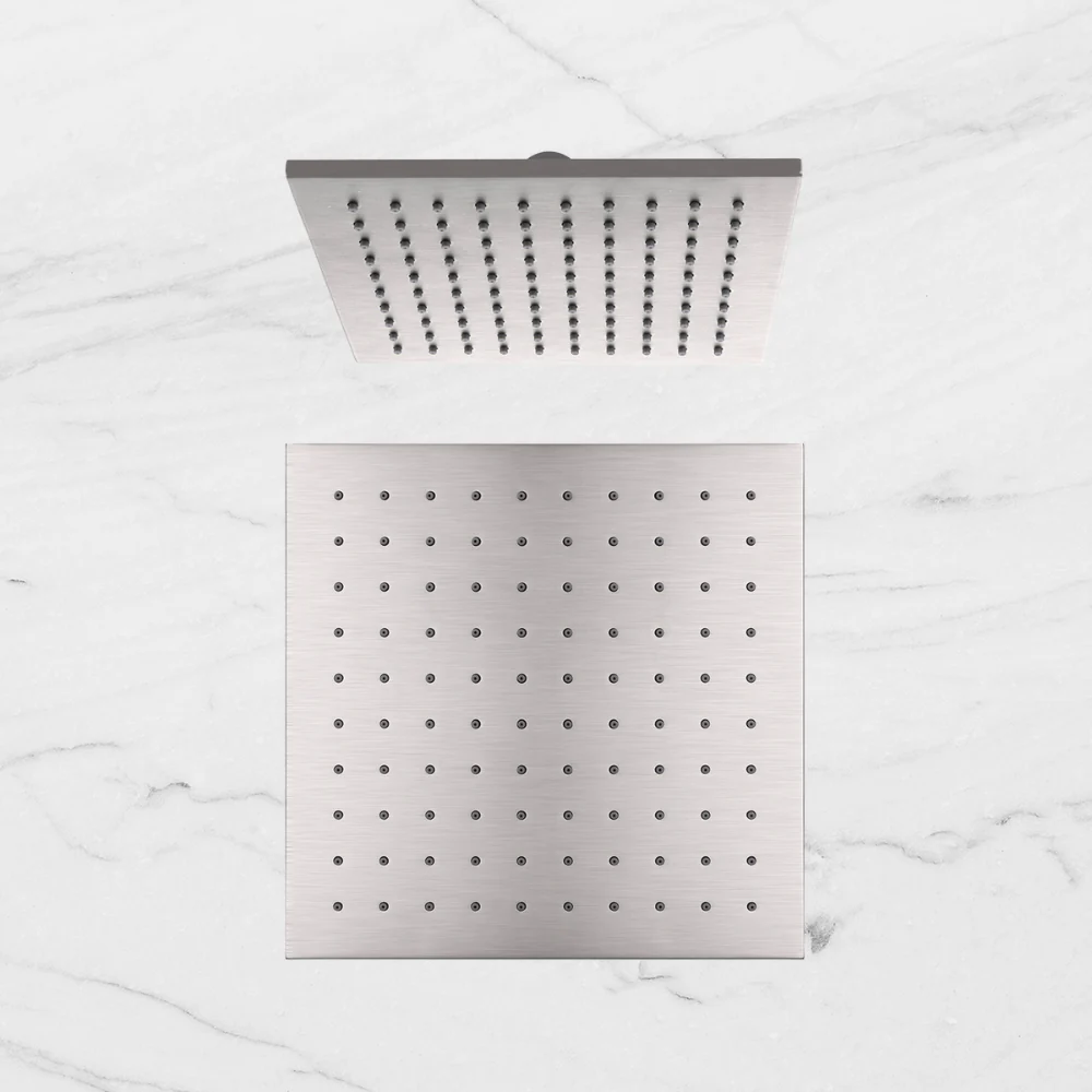Nero Square Shower Head 250mm Brushed Nickel - Image 2