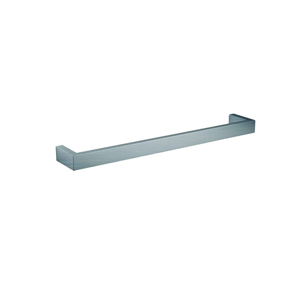 Thermogroup Square Single Bar Heated Towel Rail Brushed Stainless Steel - Image 3