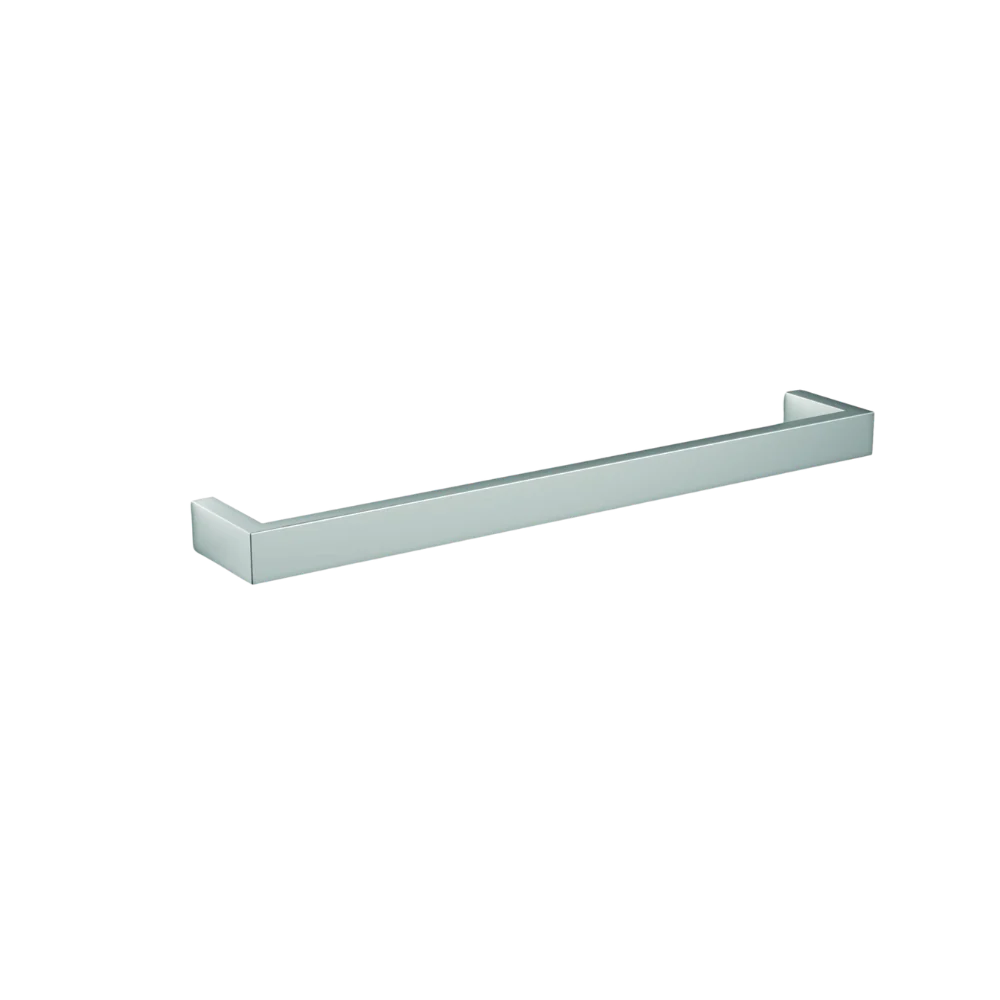 Thermogroup Square Single Bar Heated Towel Rail Polished Stainless Steel