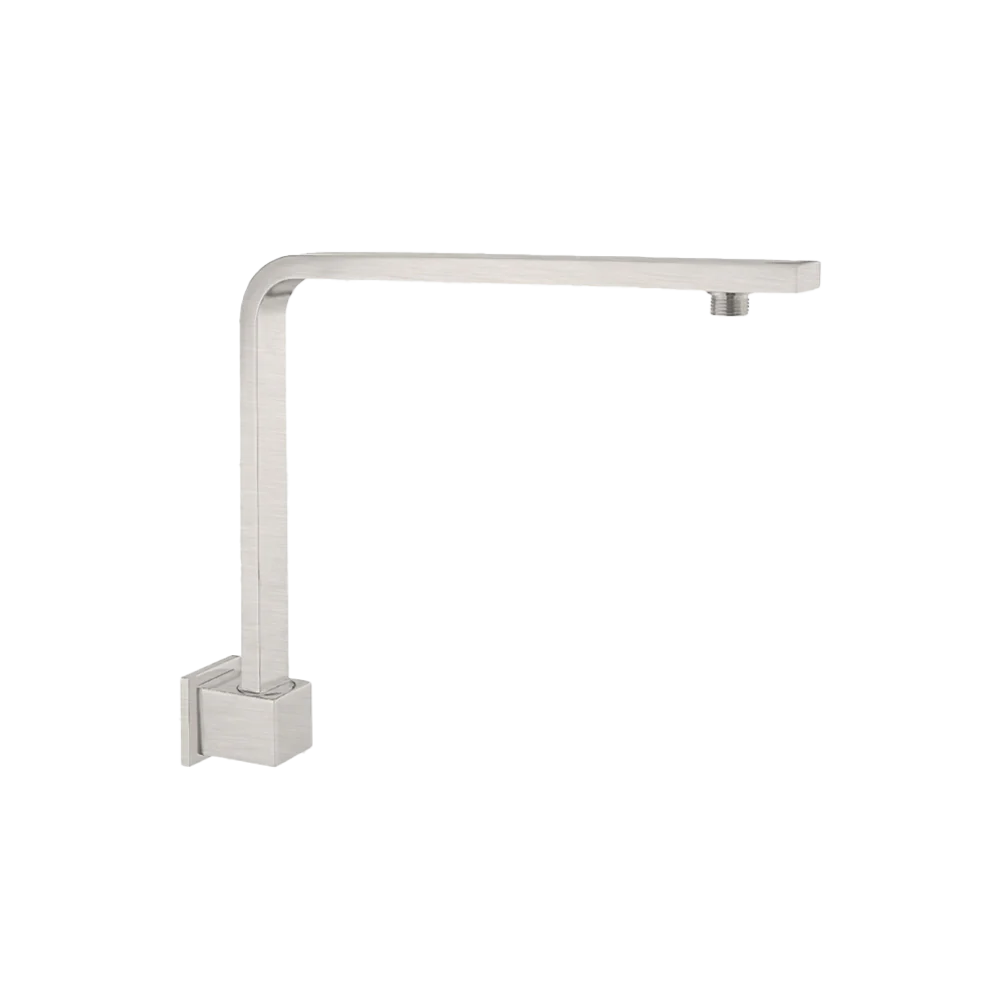 Nero Square Swivel Shower Arm Brushed Nickel