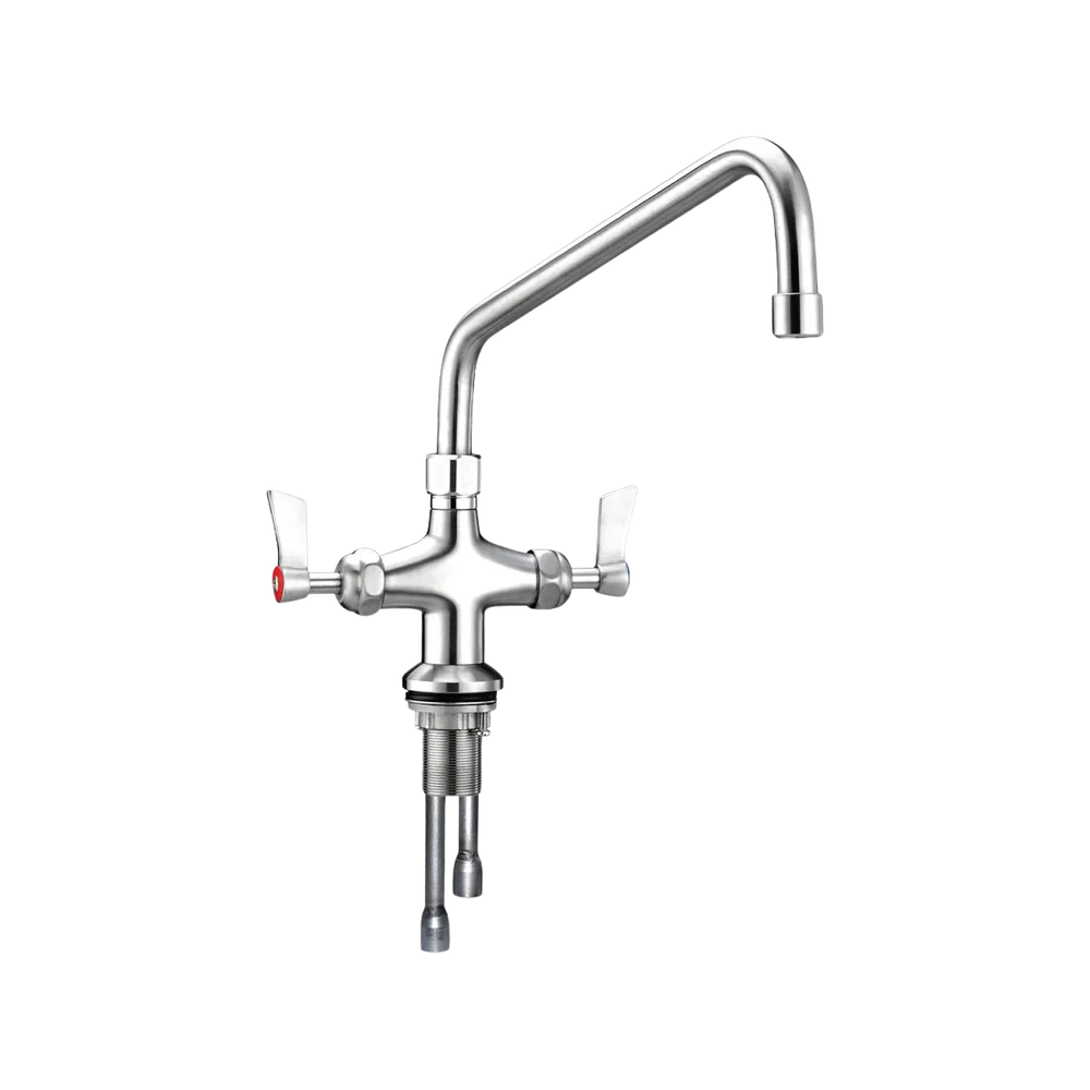 3monkeez Stainless Steel Dual Bench Mount Tap Body with 12-inch Spout - Image 4