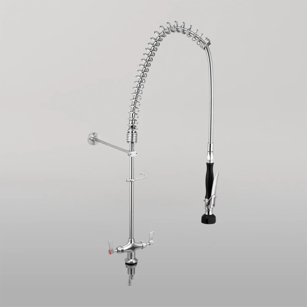 3monkeez Stainless Steel Dual Bench Mounted Pre Rinse Unit - Image 2