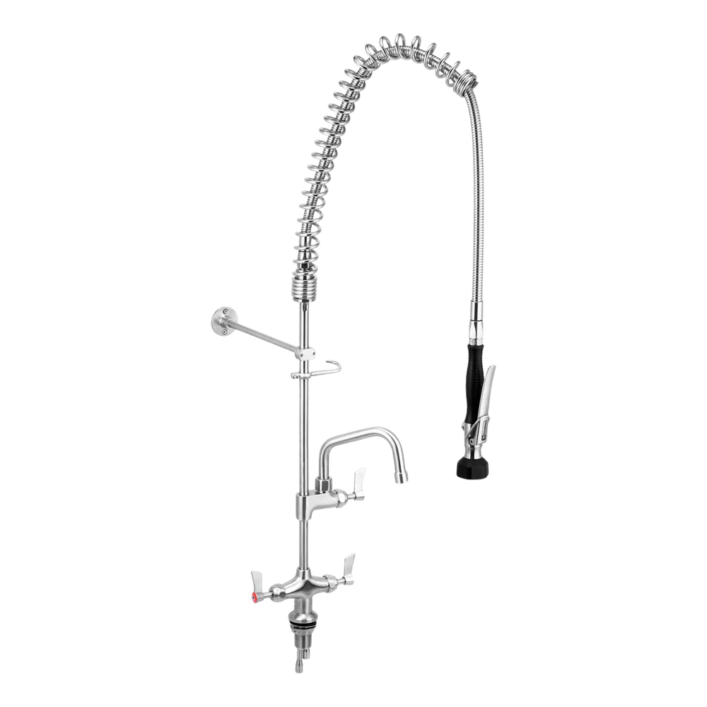 3monkeez Stainless Steel Dual Bench Mounted Pre Rinse Unit With 6-inch Pot Filler - Image 4