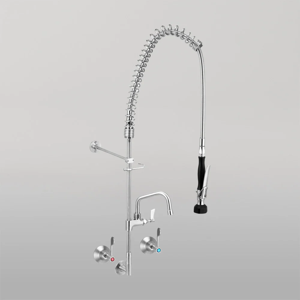 3monkeez Stainless Steel Wall Stops And Elbow Pre Rinse Unit With 6-inch Pot Filler - Image 2