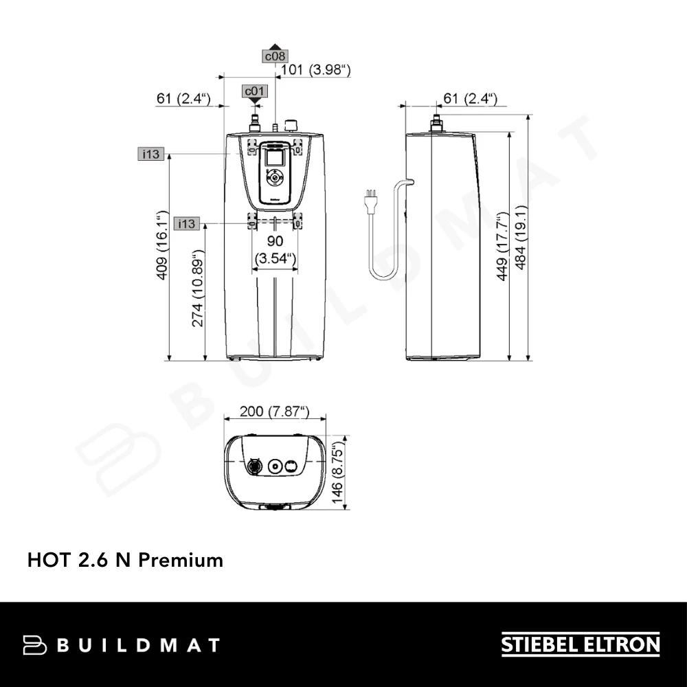 Stiebel Eltron Hot 2.6 Premium Undersink Water Boiler with 3-in-1 Chrome tap - Image 4
