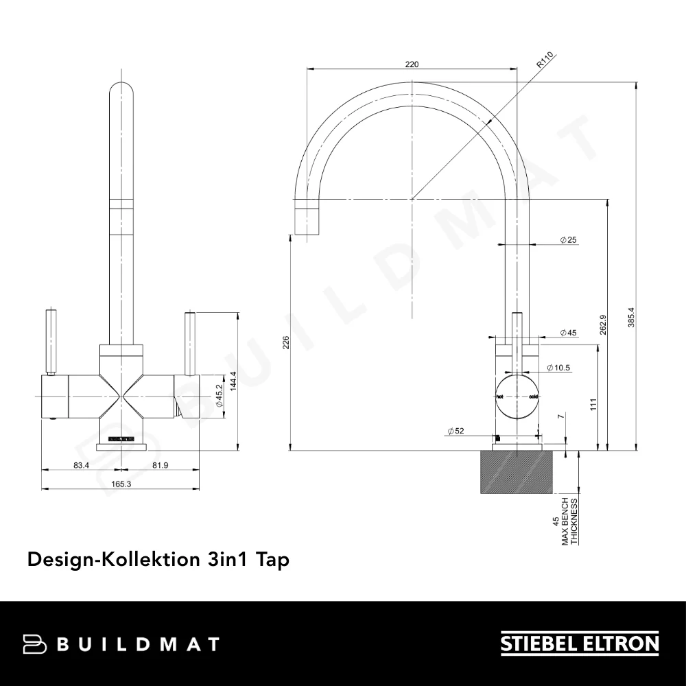 Stiebel Eltron Hot 2.6 Premium Undersink Water Boiler with 3-in-1 Chrome tap - Image 5