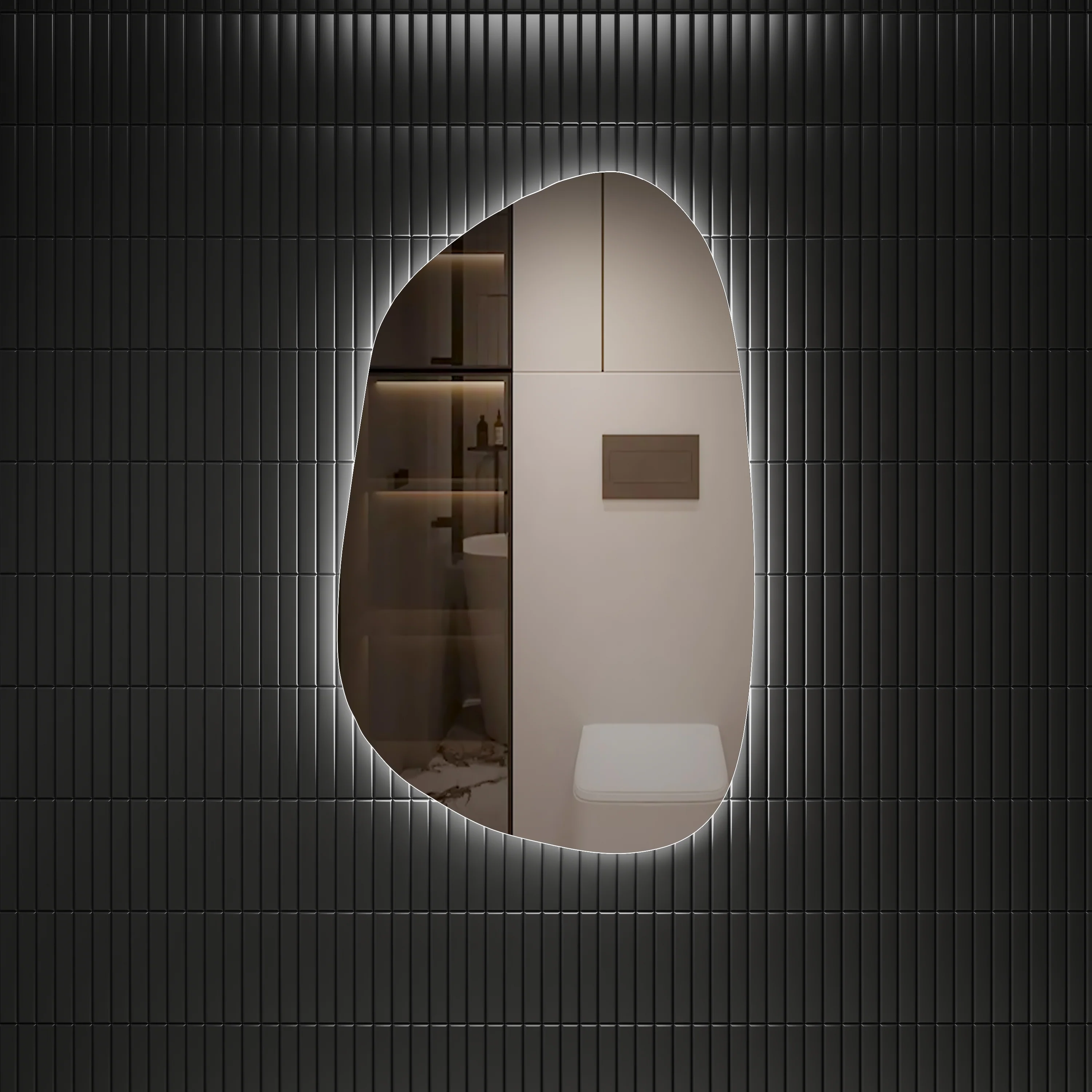 Aulic Tarcoola Asymmetric LED Mirror Frameless - Image 4