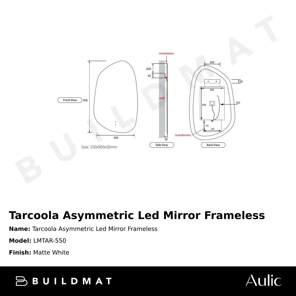 Aulic Tarcoola Asymmetric LED Mirror Frameless - Image 5