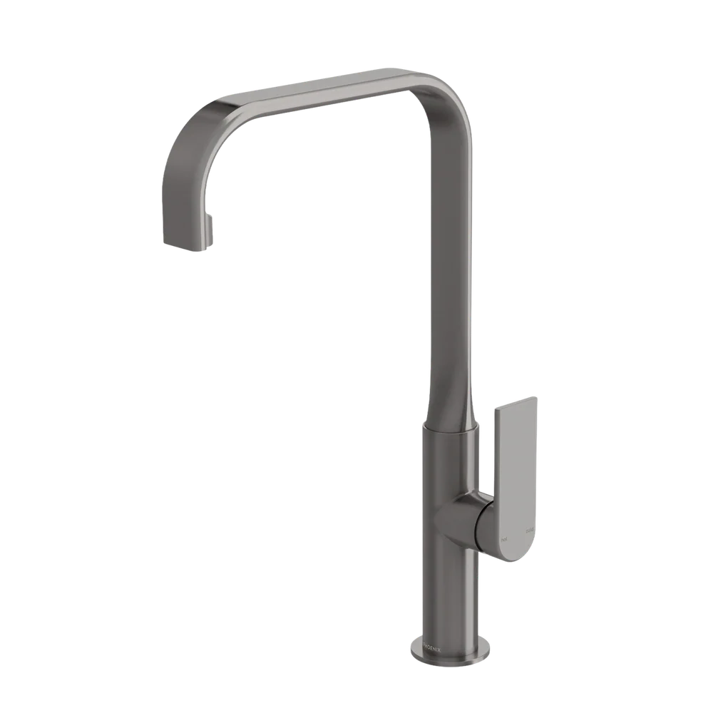 Phoenix Teel Sink Mixer 200mm Squareline Brushed Carbon - Image 3