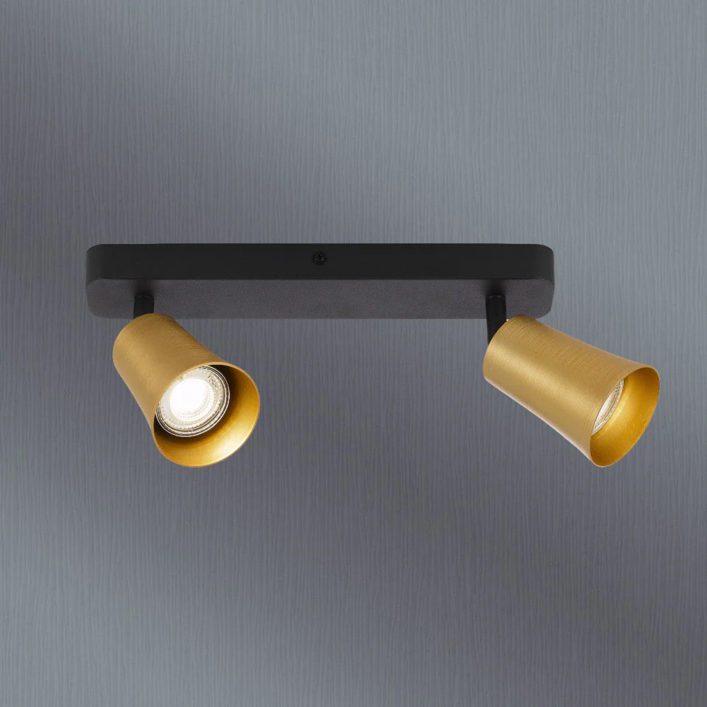 Telbix Alvey 2 Lights Spot Bar Gold Black - Image 2