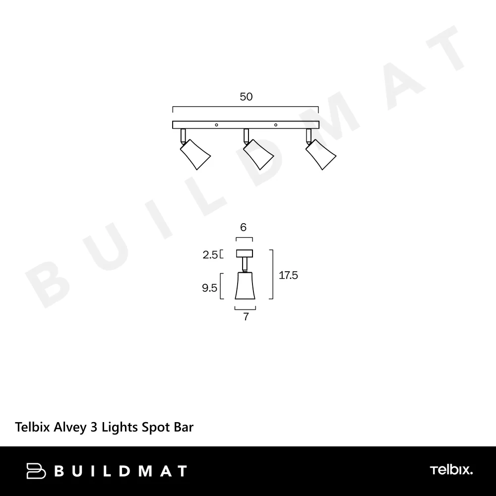 Telbix Alvey 3 Lights Spot Bar Gold Black - Image 4