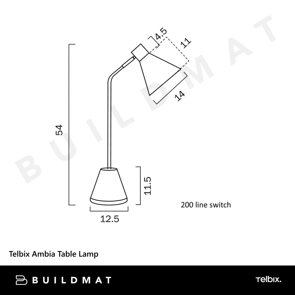 Telbix Ambia Table Lamp Black - Image 4