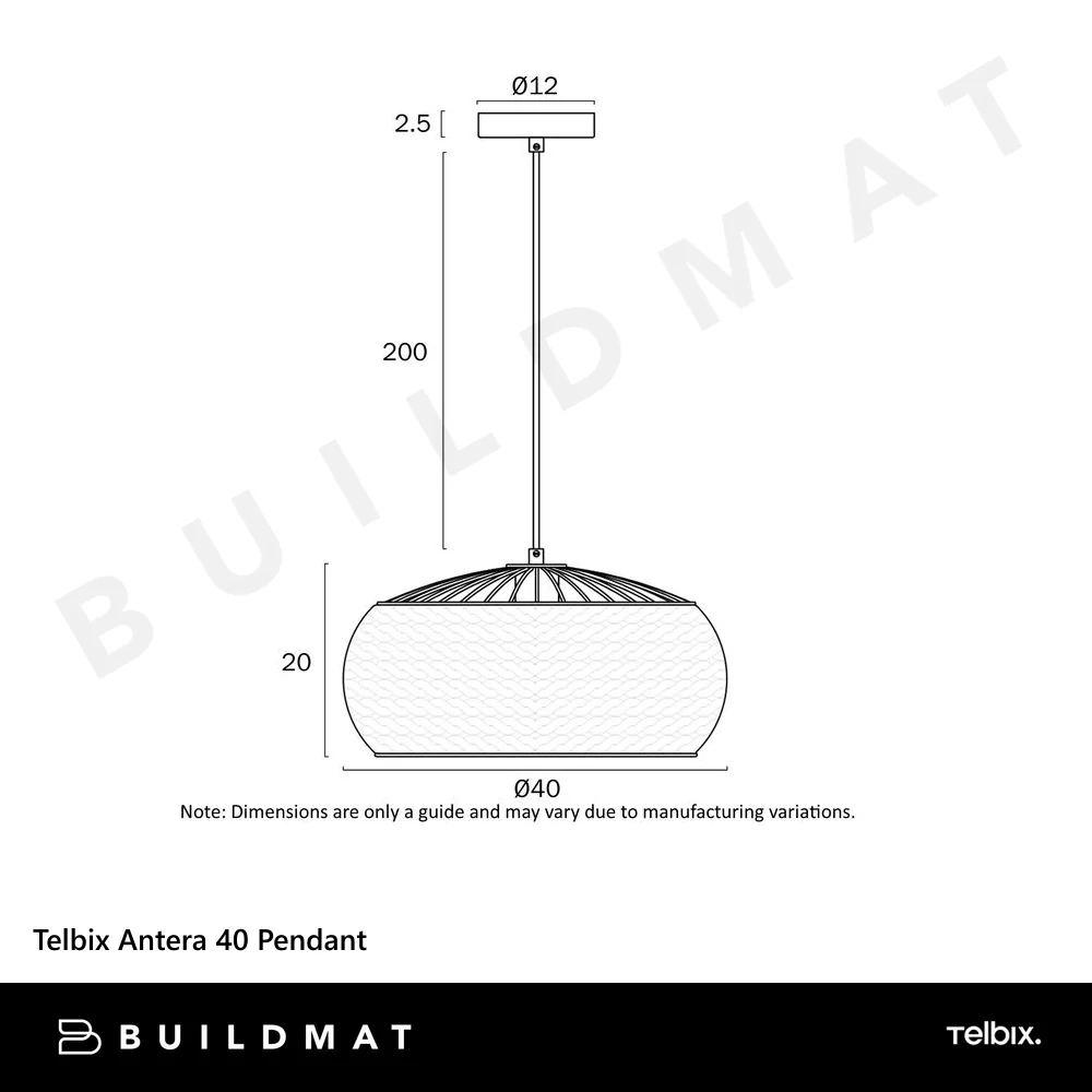 Telbix Antera 40 Pendant Black - Image 5
