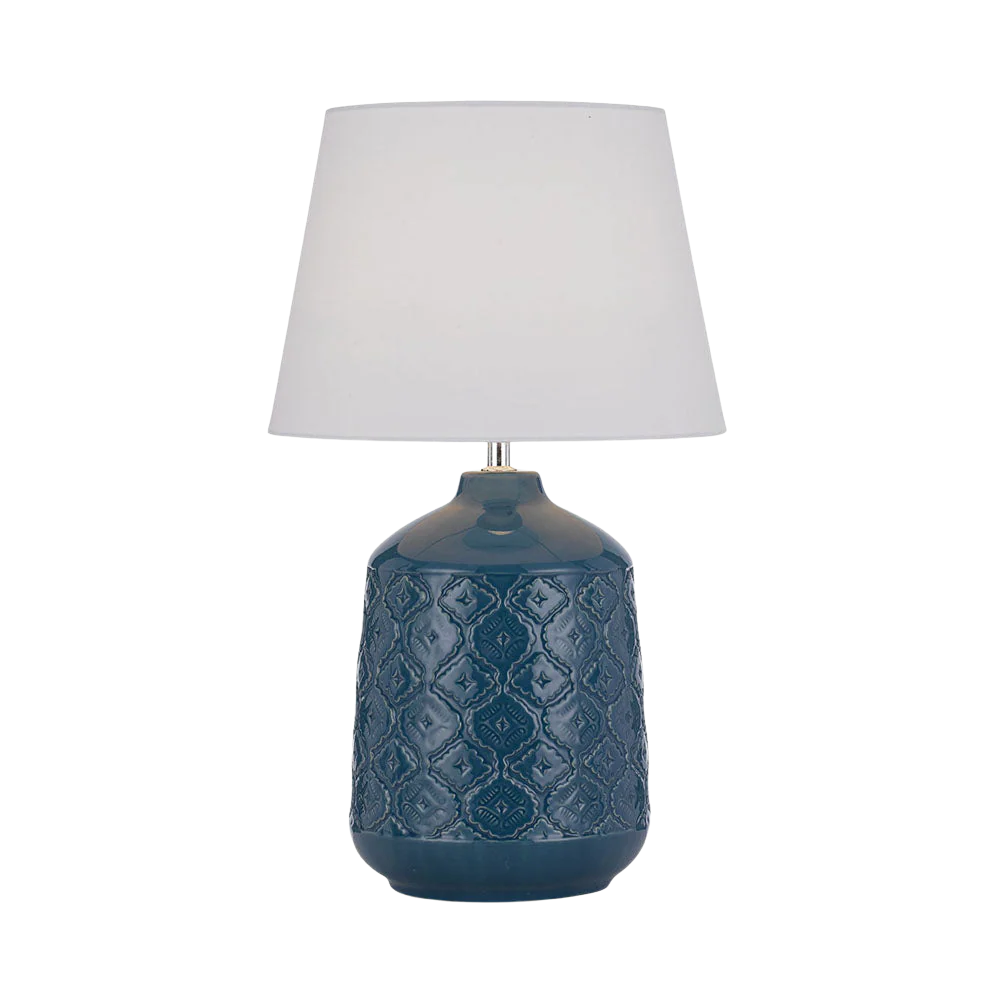 Telbix Baci Ceramic Table Lamp Blue - Image 3