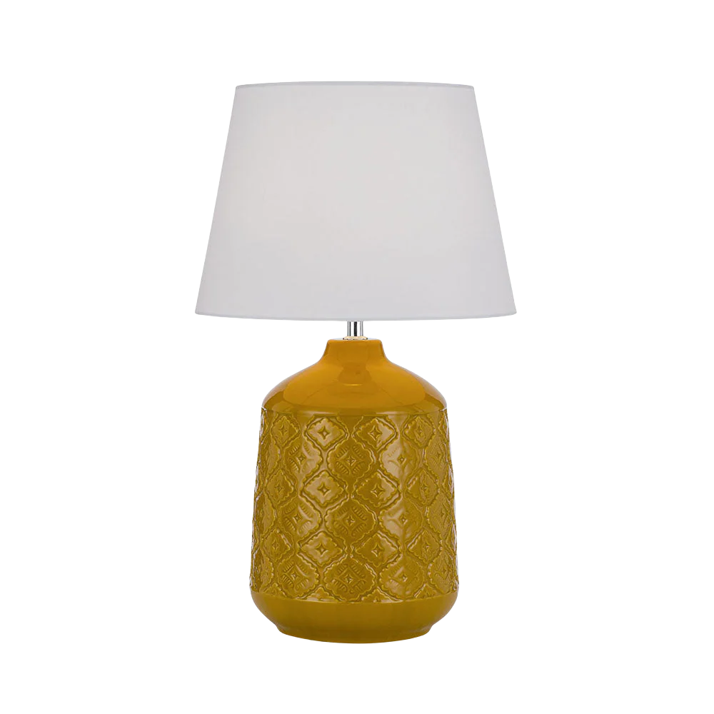 Telbix Baci Ceramic Table Lamp Yellow