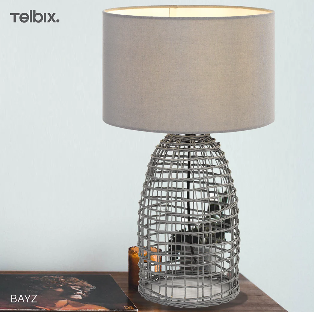 Telbix Bayz 40 Table Lamp Grey - Image 2