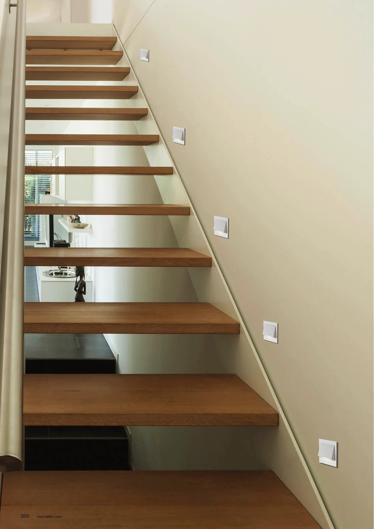 Telbix Brea Square Stair Light Aluminium 3000K - Image 2