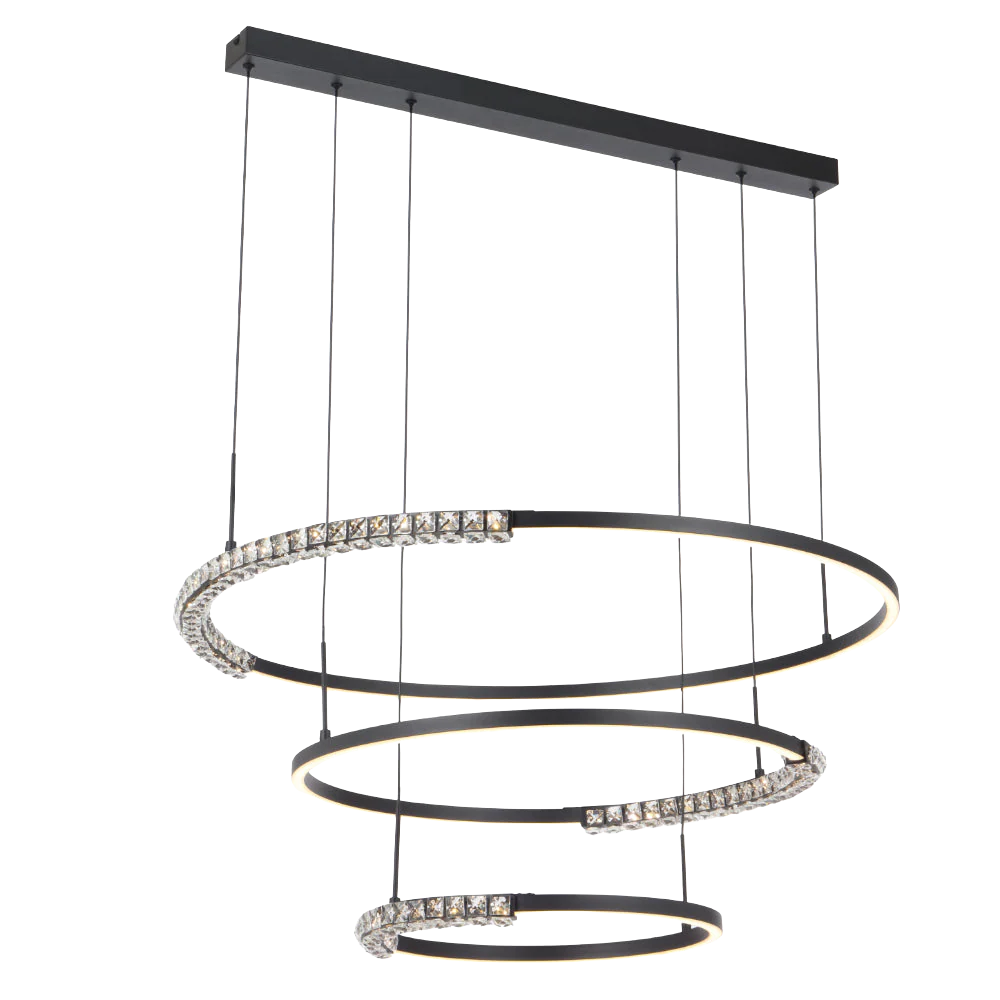 Telbix Brera 3 Tier Pendant Black - Image 3