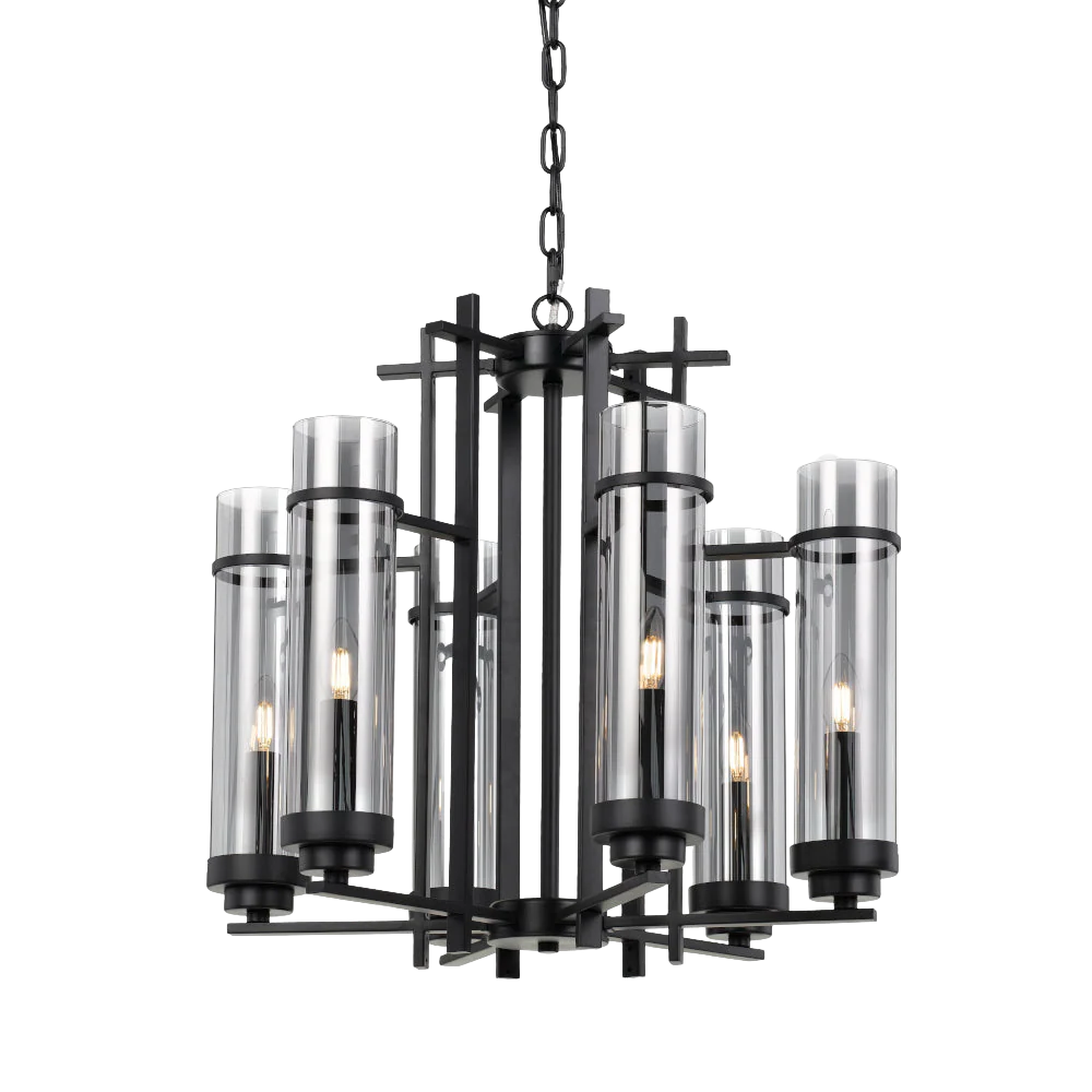 Telbix Burgess 6LT Pendant Black - Image 3