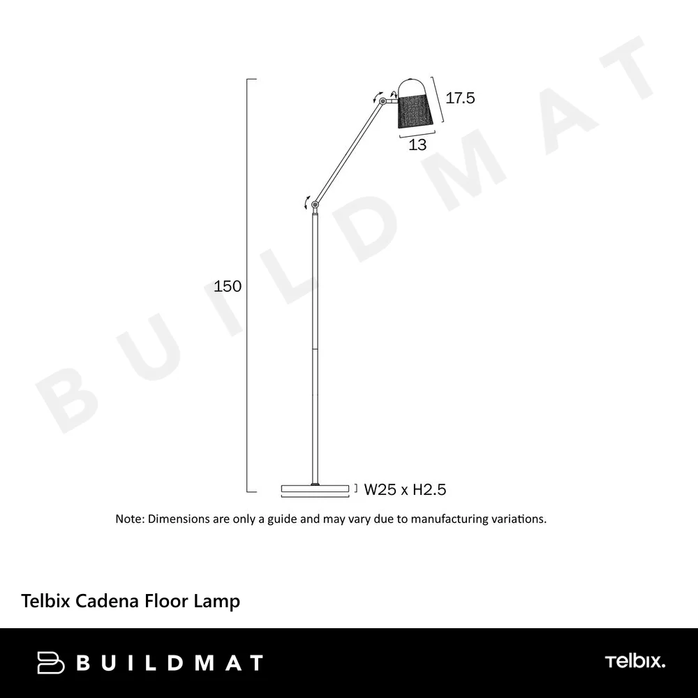 Telbix Cadena Floor Lamp Black - Image 6