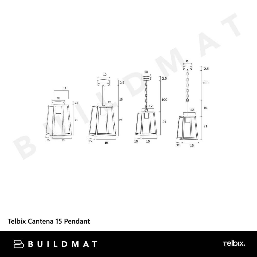 Telbix Cantena 15 Pendant Black - Image 5
