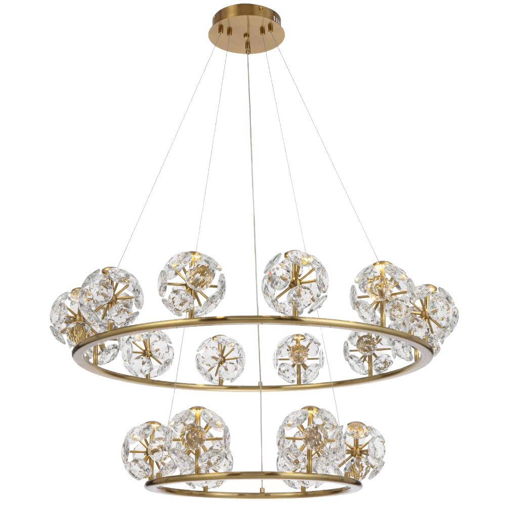 Telbix Catania 18 Light Pendant Antique Gold