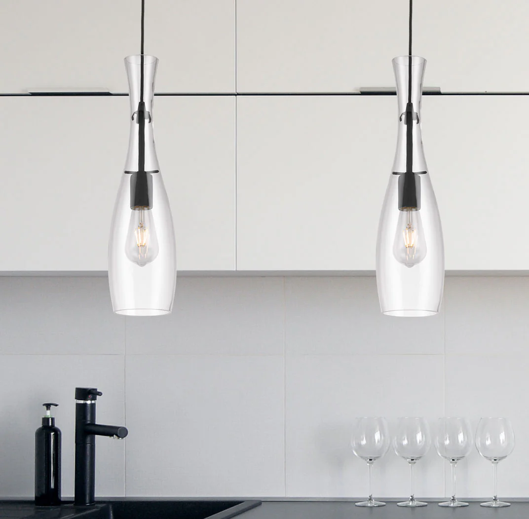 Telbix Conie Pendant Black Clear - Image 2