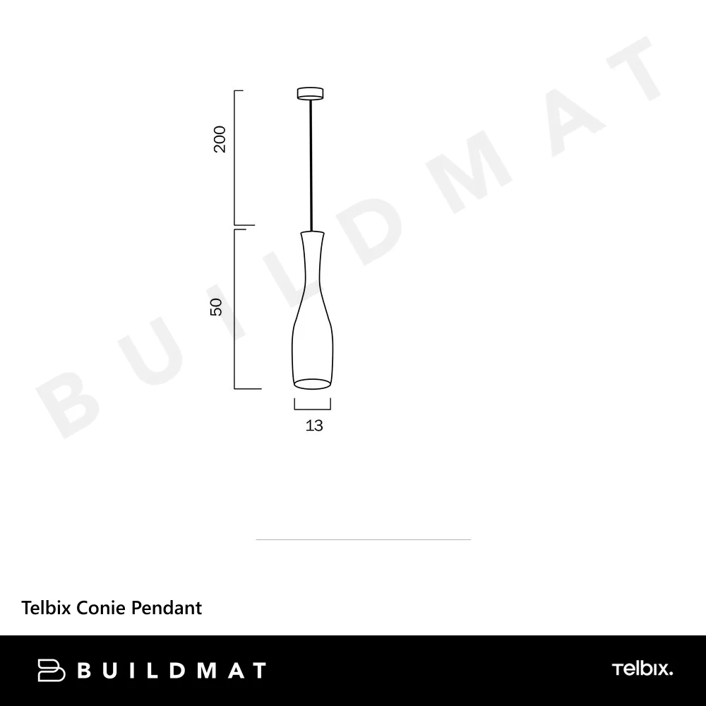 Telbix Conie Pendant Black Clear - Image 4