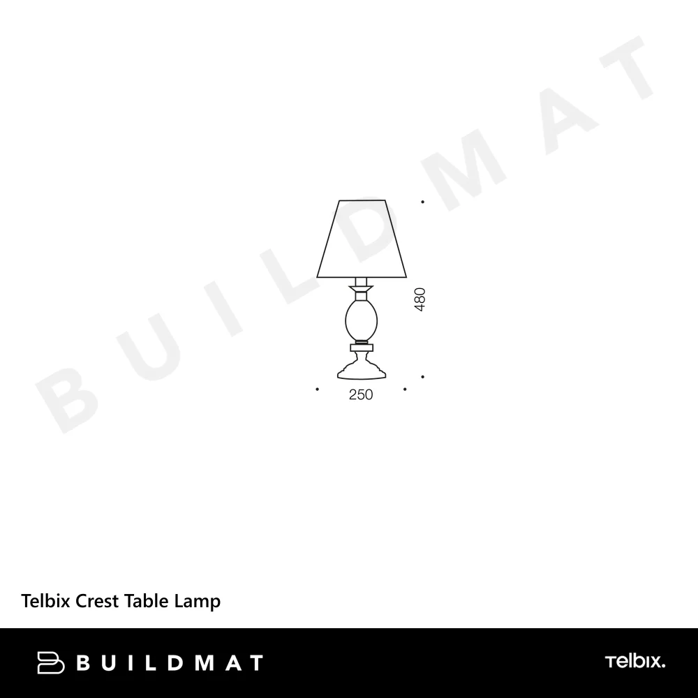 Telbix Crest Table Lamp Antique Brass - Image 5