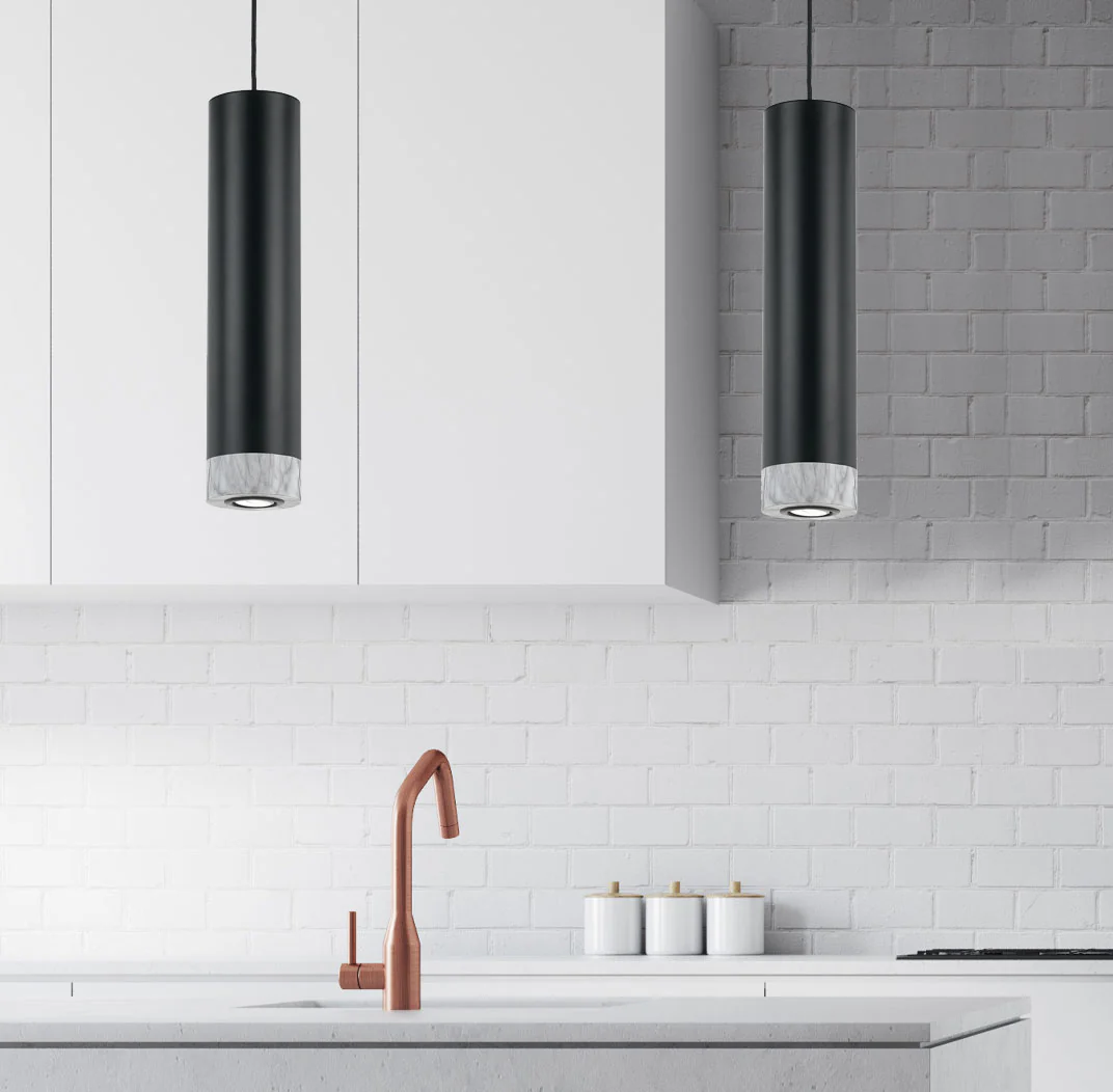 Telbix Dakota Pendant Black Matt Marble - Image 2