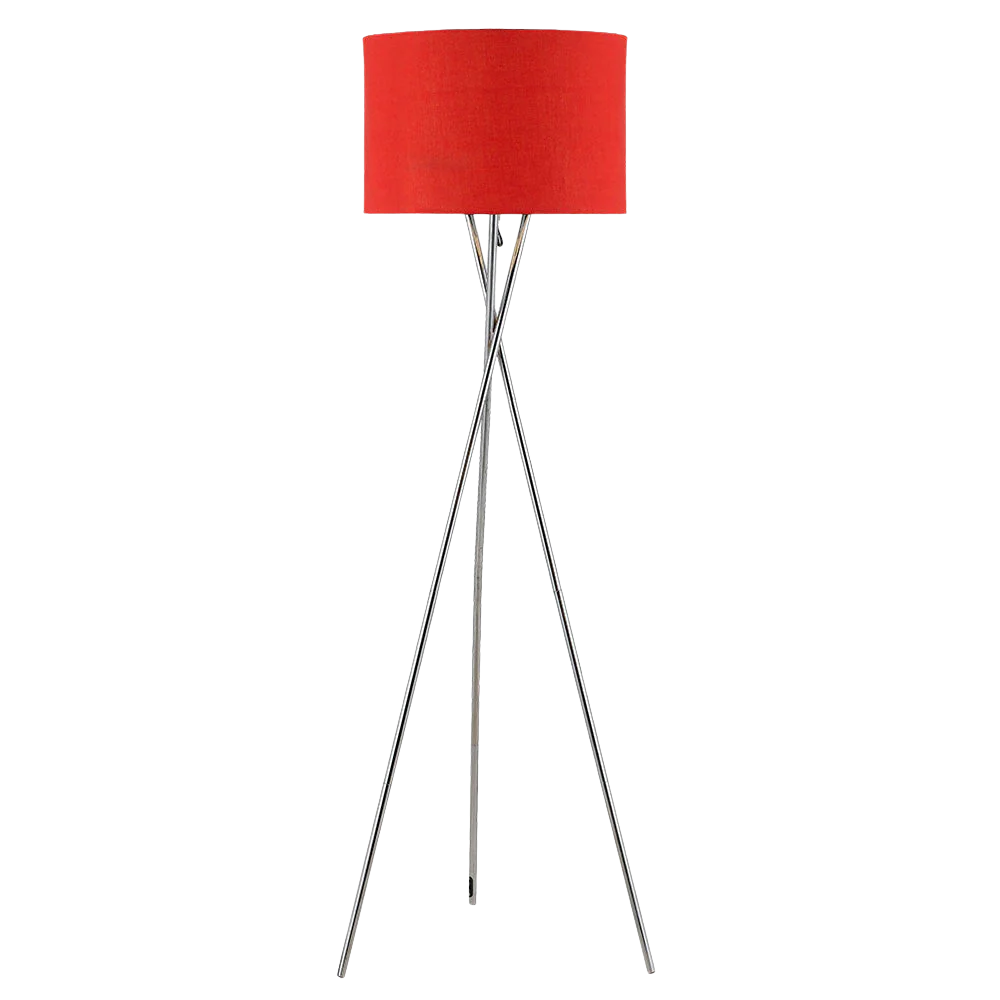 Telbix Denise Floor Lamp Chrome Red
