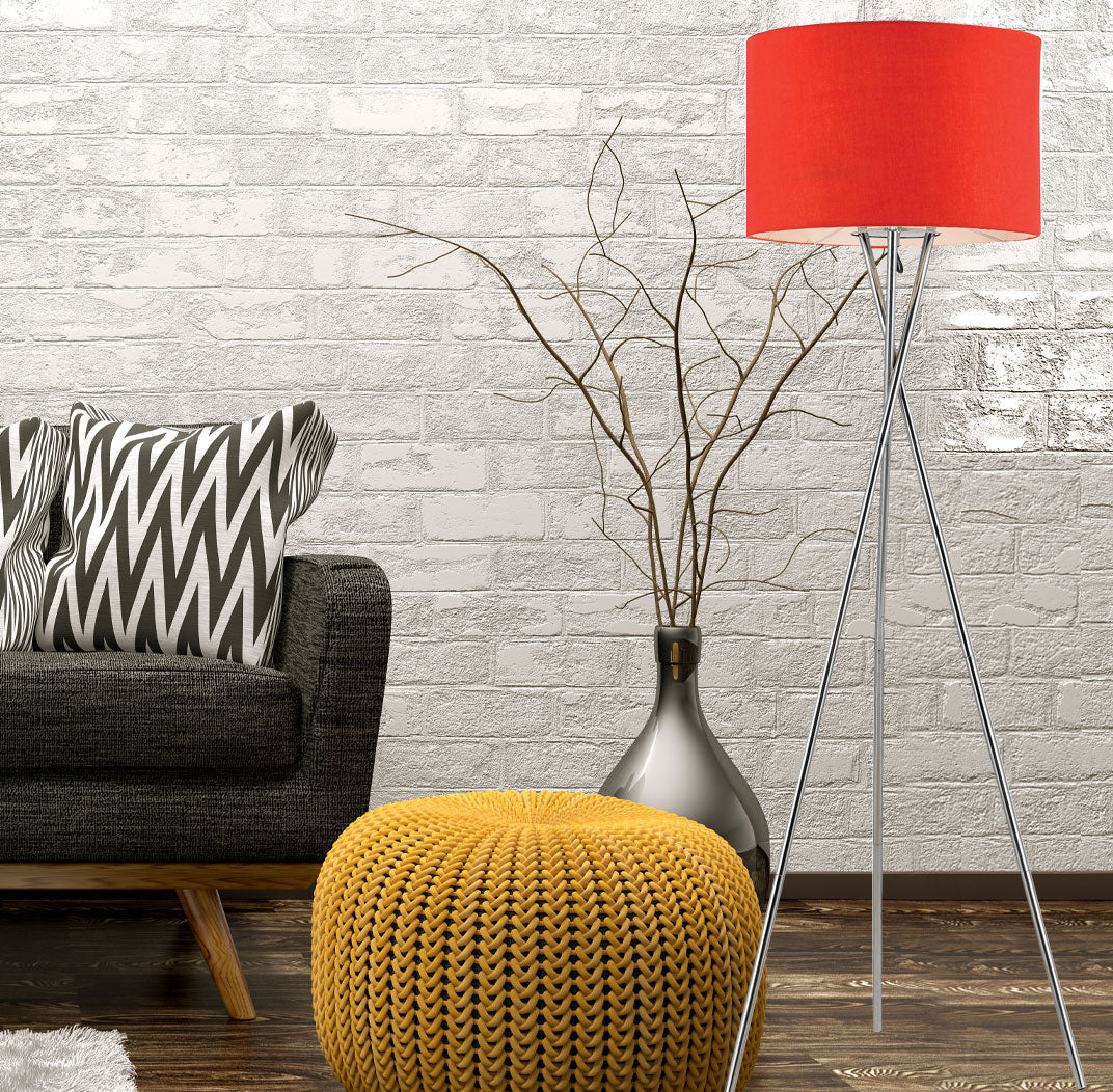 Telbix Denise Floor Lamp Chrome Red - Image 2