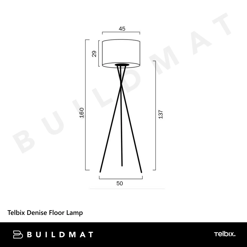 Telbix Denise Floor Lamp Chrome Red - Image 6