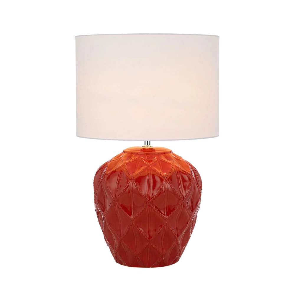 Telbix Diaz Ceramic Table Lamp Red