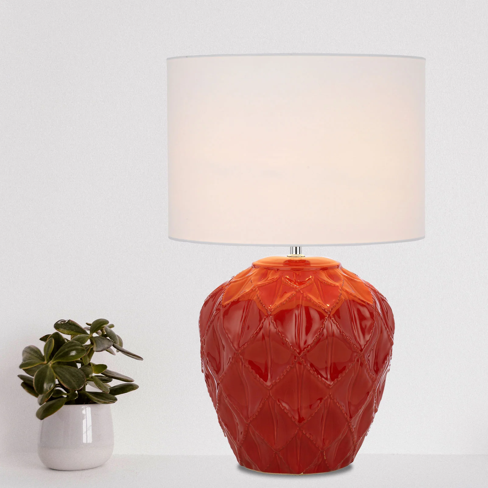 Telbix Diaz Ceramic Table Lamp Red - Image 2
