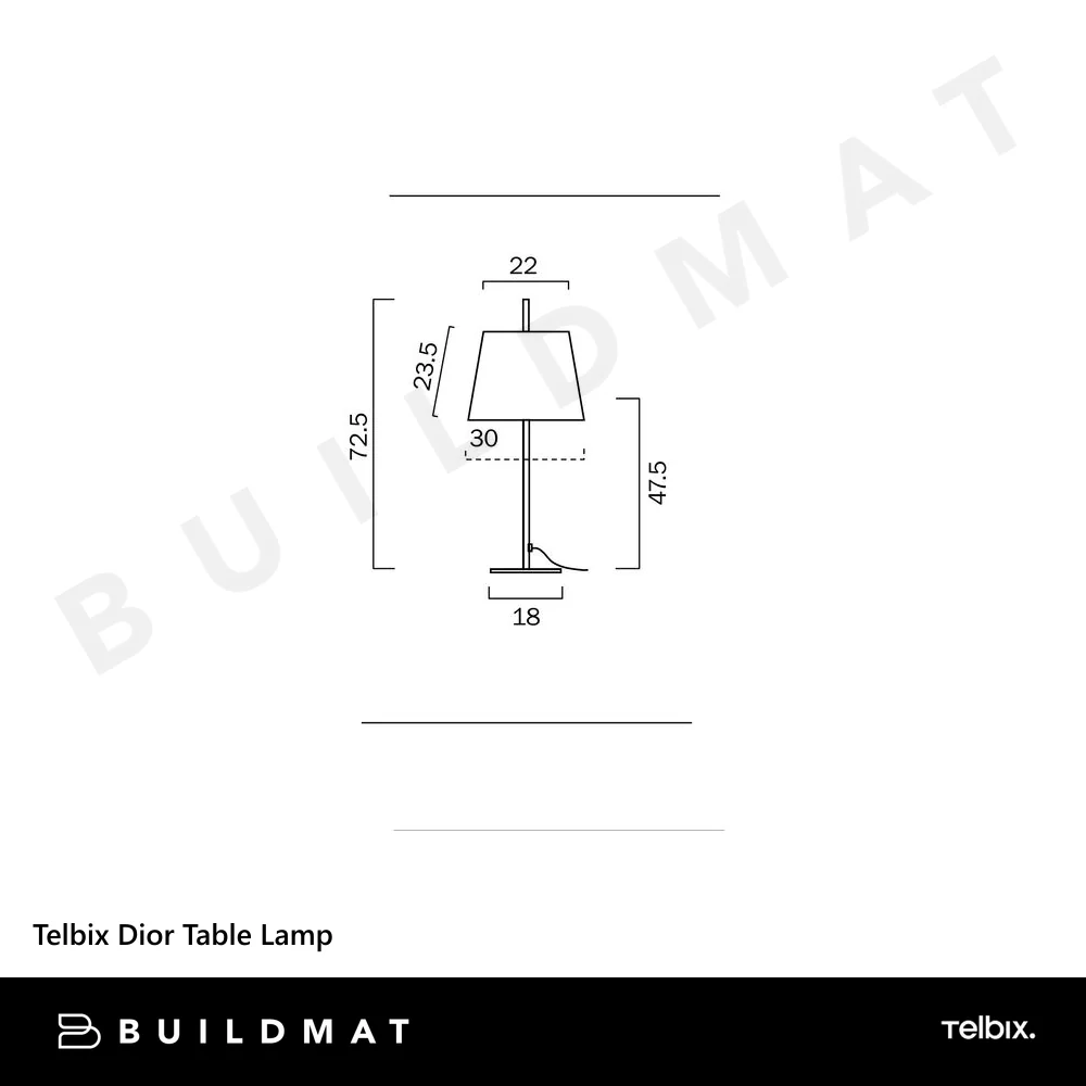 Telbix Dior Table Lamp Blue - Image 4