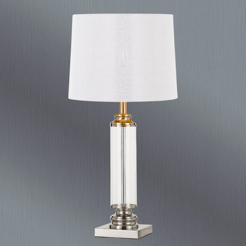 Telbix Dorcel Table Lamp Nickel Clear - Image 2