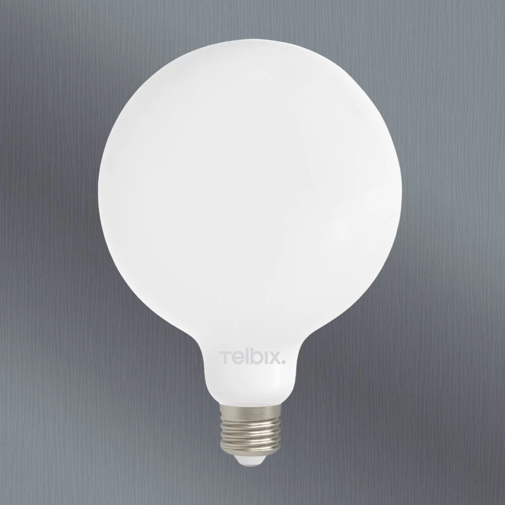 Telbix E27 G125 8W Led Globe Milk Dim 4000K - Image 2