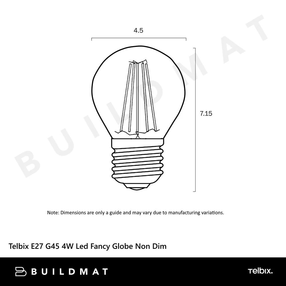 Telbix E27 G45 4W Led Fancy Round Globe Non Dim 5000K - Image 4