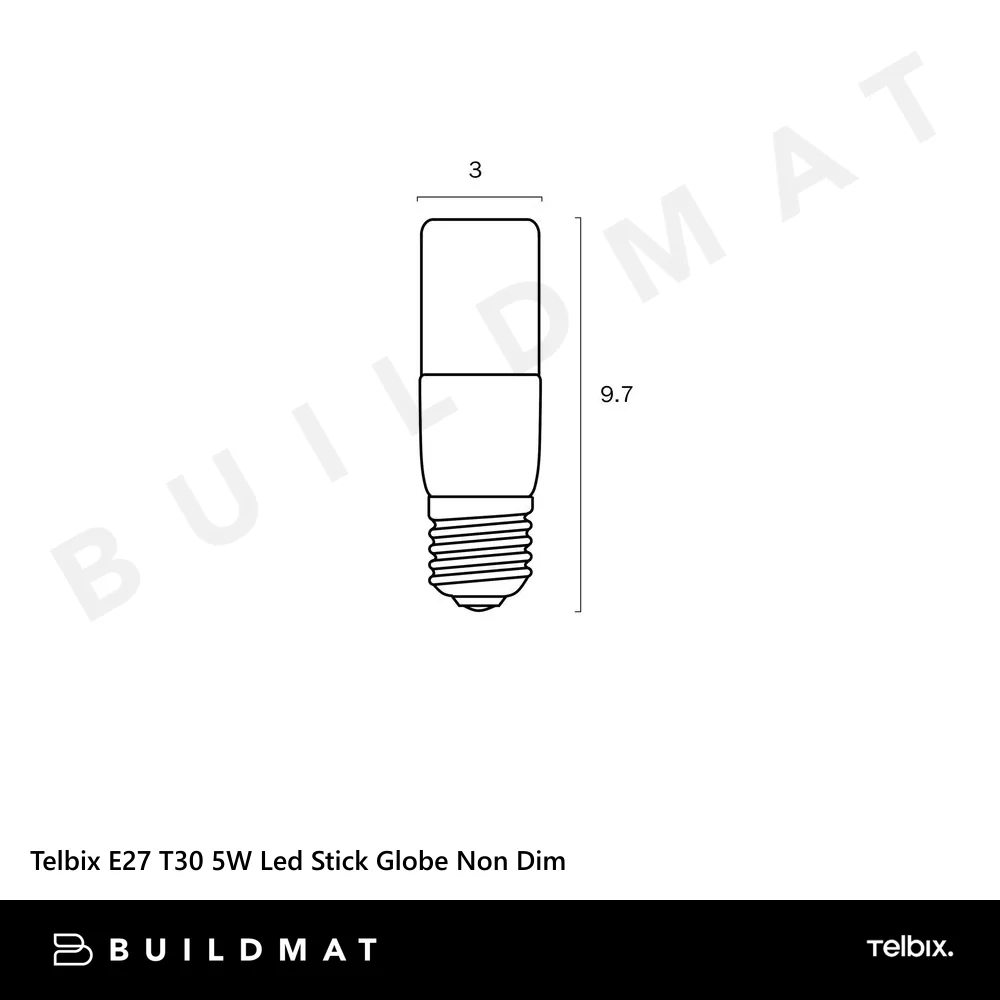 Telbix E27 T30 5W Led Stick Globe Opal Non Dim 6000K - Image 4