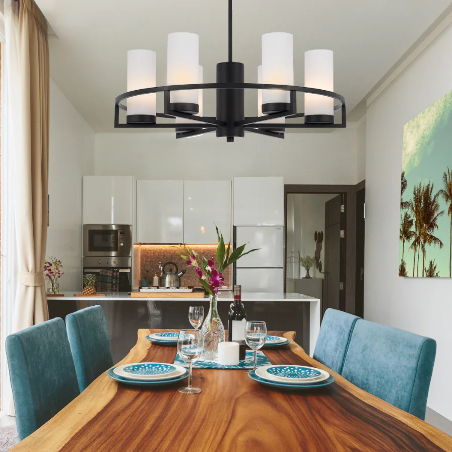 Telbix Eamon 6 Lights Pendant Black - Image 2