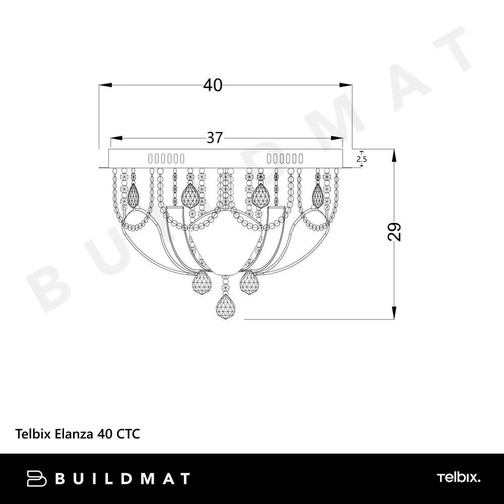 Telbix Elanza 40 CTC White Nickel Crystal - Image 5