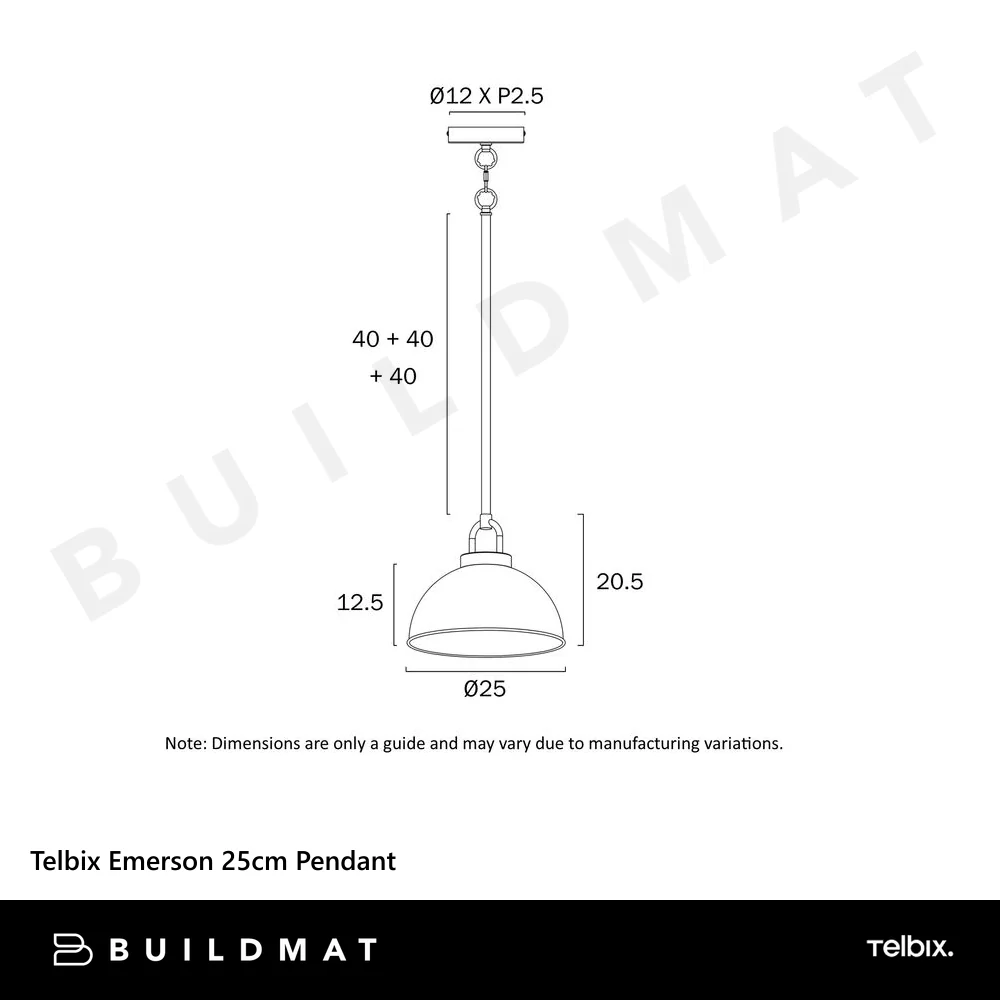 Telbix Emerson 25cm Pendant Nickel - Image 5