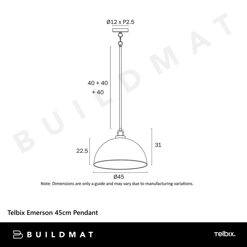 Telbix Emerson 45cm Pendant Antique Gold - Image 5
