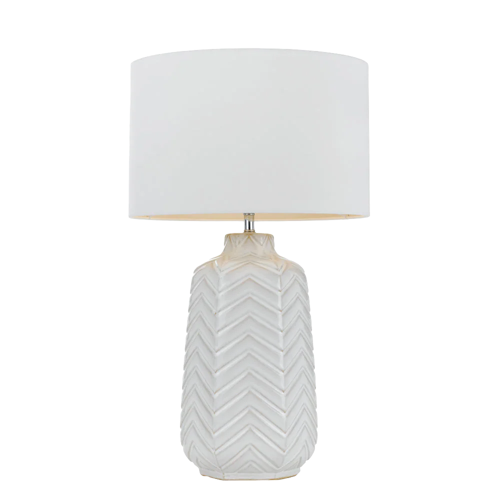 Telbix Esmo Ceramic Table Lamp White - Image 5