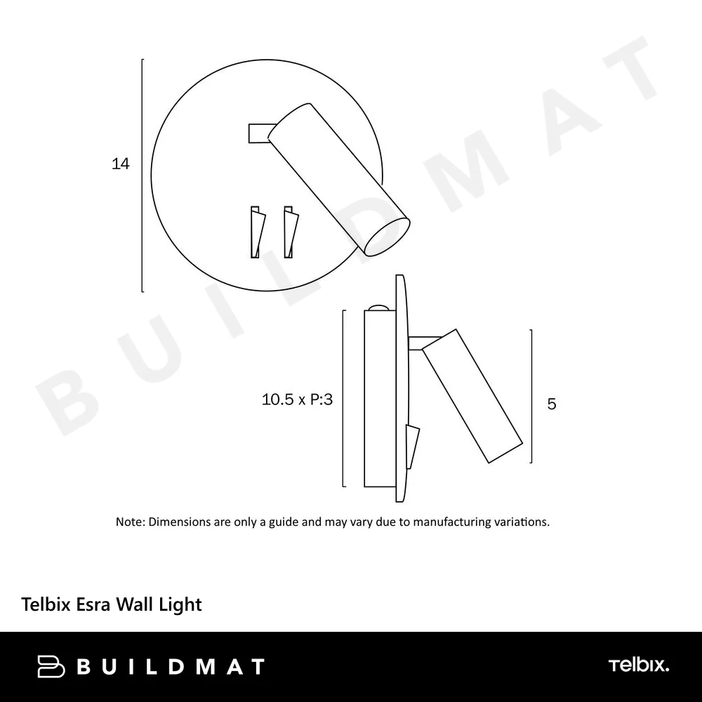 Telbix Esra Wall Light Black - Image 4