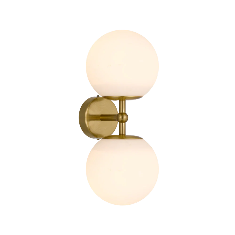 Telbix Eterna 2 Lights Wall Lamp Antique Gold Opal Matt - Image 3